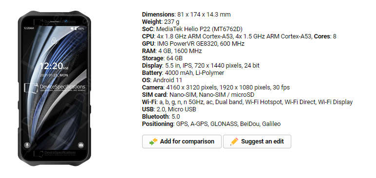 Oukitel WP12 pro Rugged smartphone