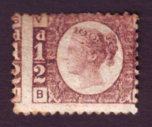 QUEEN VICTORIA SG48 HALFPENNY REDISH BROWN - MINT