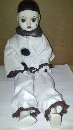 Musical Tall Chalk White Porcelain Doll - See Description