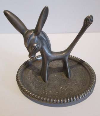 SEBA Silver Plated Donkey Design Ring Holder - Made in England