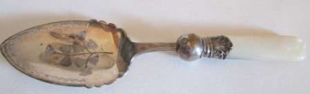 Very Old Hallmarked (D&A) (Appears to be) Pearl Handled Spoon