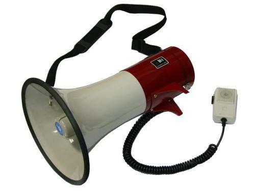 MEGAPHONE - LOUDHAILER 25W WITH LOOSE MIC & SHOULDER STRAP