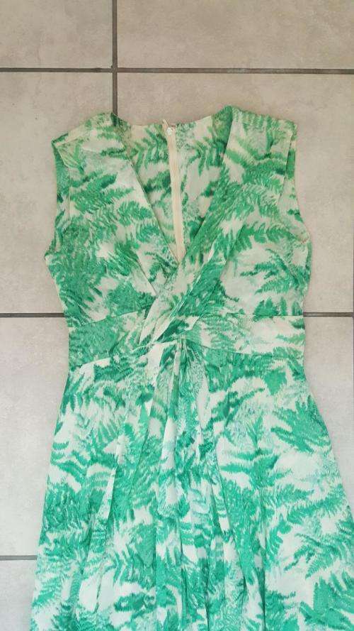 Vintage Stuttafords Leaf Pattern Dress - Size 36