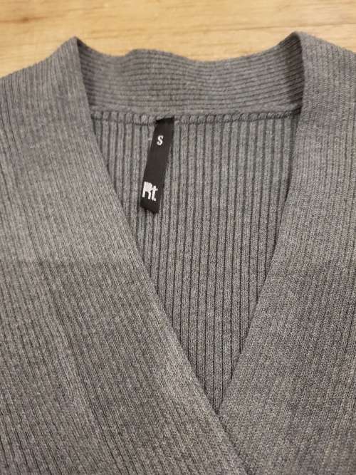 Grey Pullover V-Neck Jersey