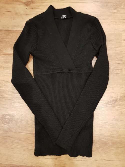 Black Pullover V-Neck Jersey