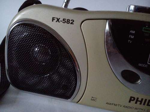 Vintage  Radio cassette recorder player Philips with alarm clock