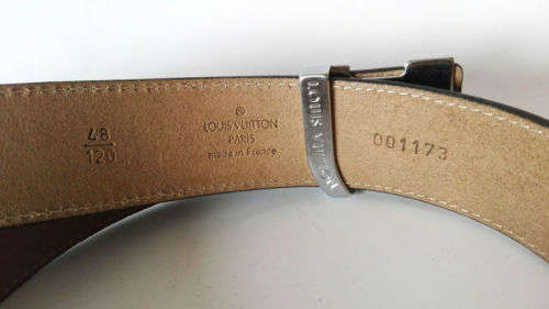 Louis Vuitton initiales black men's leather belt, 001173