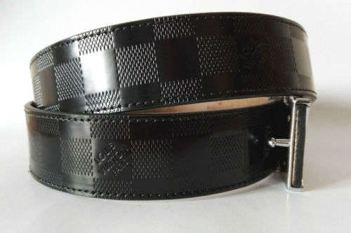 Louis Vuitton initiales black men's leather belt, 001173