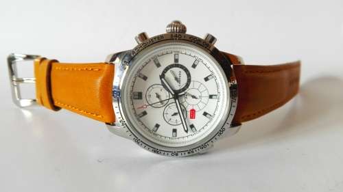 Men's Watch Chopard Mille Miglia White Dial Brown Leather Wristband
