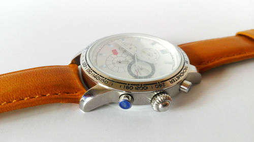 Men's Watch Chopard Mille Miglia White Dial Brown Leather Wristband