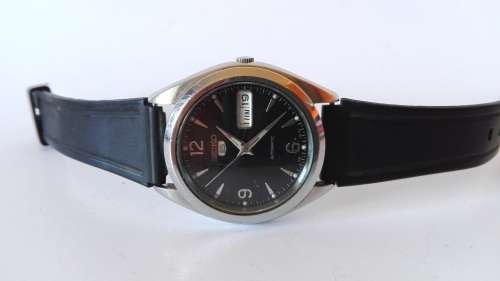 Vintage Men's Seiko 5 Automatic Wrist Watch, Day Date indicator