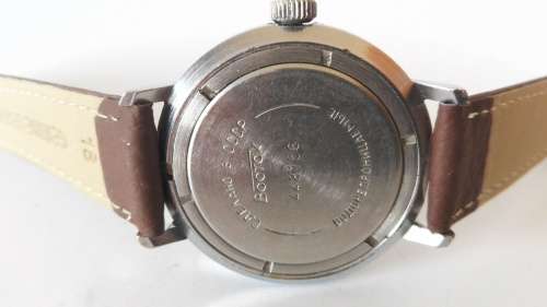 Vintage Soviet Men's wrist watch Wostok, round brown