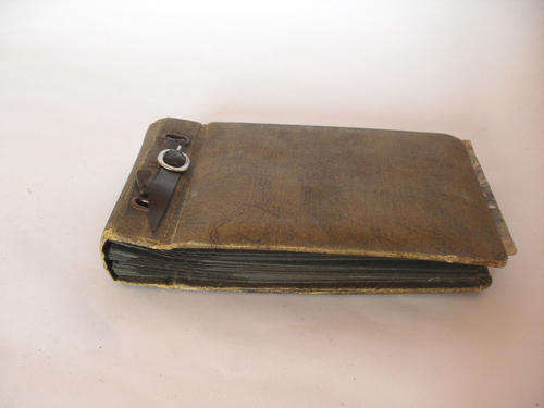Antique  Small Photo Album with 11 old B/W photos