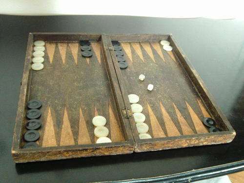Old Turkish backgammon set