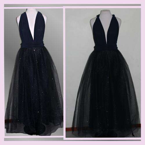 Infinity dress with tulle overlay clearance