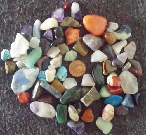 A handful of precious stones
