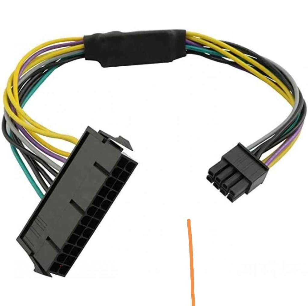 24 Pin to 8 Pin  ATX Power Supply Adapter Cable For DELL Optiplex 3020 7020 9020 Precision T1700
