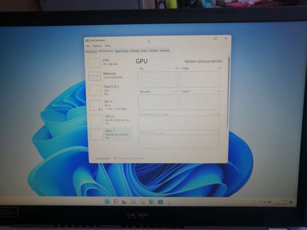 **BARGAIN BUY**MINT ACER ASPIRE 5 11th GEN i7, 16GB RAM, 512 SSD+1TB HDD+2GB GRAPHICS-GRAB IT@R7999!