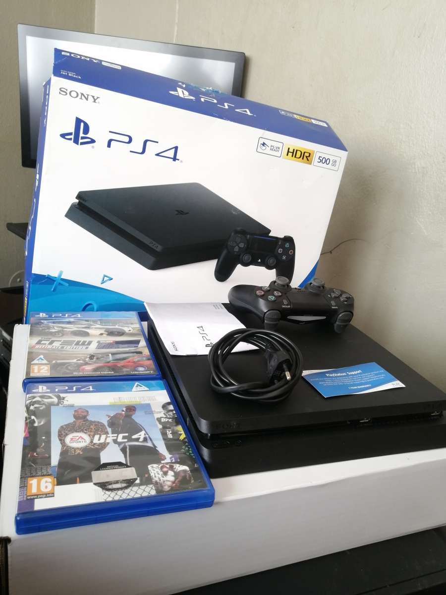 Clean PS4 SLIM with box Plus 1 controller & 2games 500gb hardrive Ready for testing Plug n play