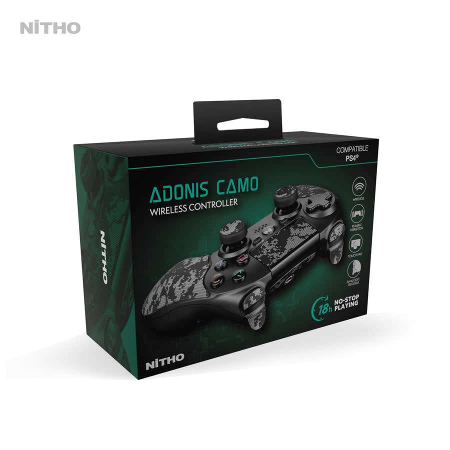 Nitho ADONIS BT CONTROLLER CAMO Compatible PS4 - PS3 - SWITCH - PC