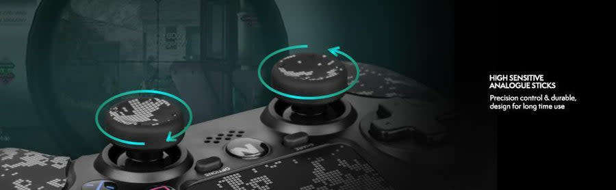 Nitho ADONIS BT CONTROLLER CAMO Compatible PS4 - PS3 - SWITCH - PC