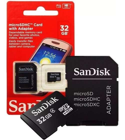 SanDisk - microSDHC Card with Adapter - 32GB