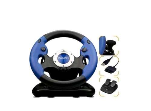 FlashFire 3 in 1 Pro Wheel with Pedals for PS2/PS3/ PC Vibration Feedback