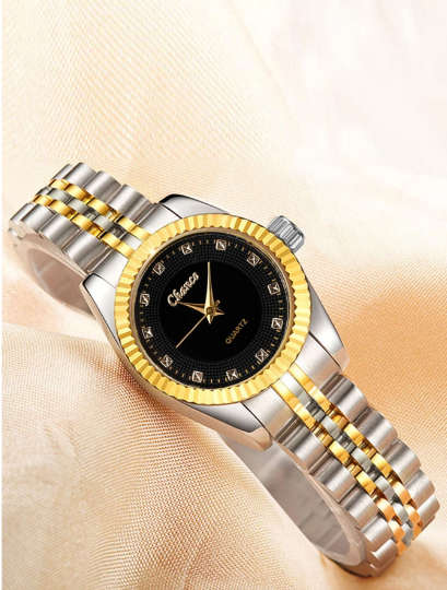 Fashionable and minimalist trendy steel band quartz women`s boutique watch