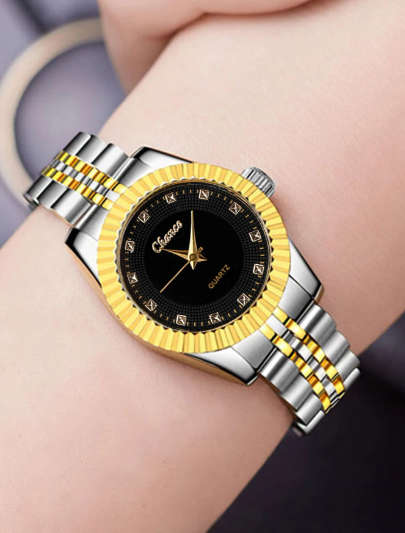 Fashionable and minimalist trendy steel band quartz women`s boutique watch