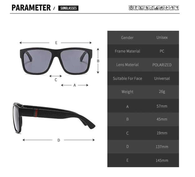 1pc Sand Black Fashionable Large Men`s Square Sunglasses For Riding, Driving And Vacation