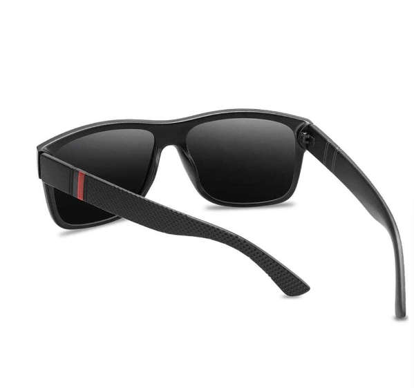 1pc Sand Black Fashionable Large Men`s Square Sunglasses For Riding, Driving And Vacation