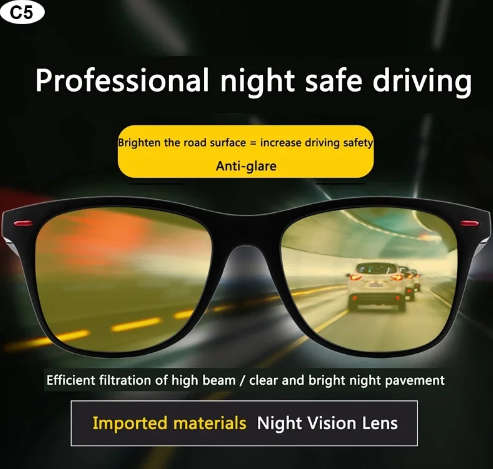 Night Vision Glasses PC Frame Polarized Sunglasses Men Outdoor Sport Glasses Day Night Vision