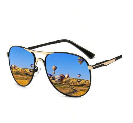 1pc Unisex Gold Tone Pilot & Astronaut Polarized Sunglasses, Classic Fashionable Eyewear For Driving