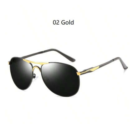 1pc Unisex Gold Tone Pilot & Astronaut Polarized Sunglasses, Classic Fashionable Eyewear For Driving