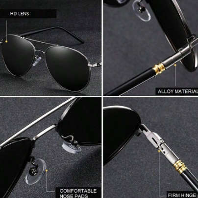 A Classic Pair Of Unisex Aviator Sunglasses/Aviator Sunglasses, Luxury Brand Designer, Fashionable