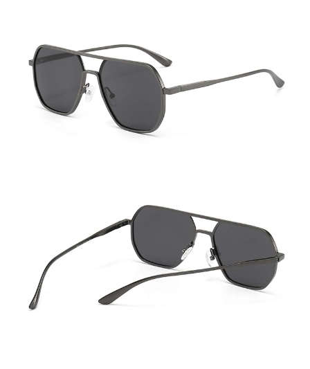 1pc Men`s Fashionable Sunglasses With Simple Double Beam Design Suitable For Driving Elegant
