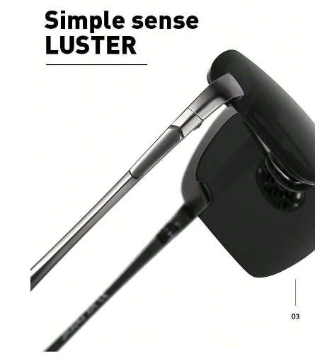 Classic Men Polarized Driving Sunglasses Designer Brand Luxury Frames Retro Metal Frameless