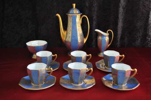 Royal Doulton Boxed Art Deco 1929's Coffee Set -- H3868 -  Collections or Courier Please.