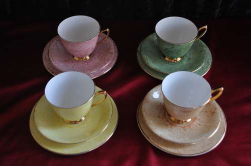 Royal Albert "Gossamer" 4 x Trio's