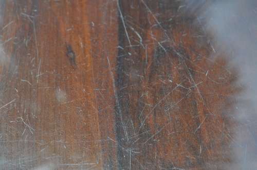 Imbuia Ball & Claw 5 Drawer Desk With Glass Cover  --  Collections Only!!