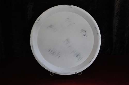 Sophia White Metal Dome Tray