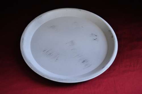 Sophia White Metal Dome Tray