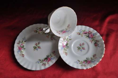Royal Albert "Moss Rose" 40 Piece Tea Set --  Collections or Courier Please!!!