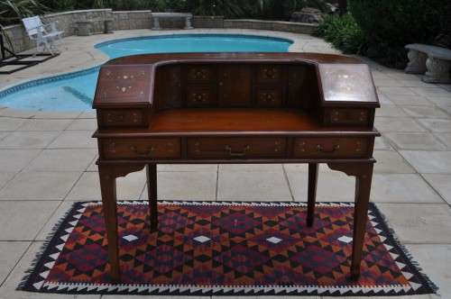 Stunning Bureau With Copper And Brass Inlays.   Collections Only!!