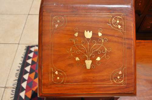Stunning Bureau With Copper And Brass Inlays.   Collections Only!!