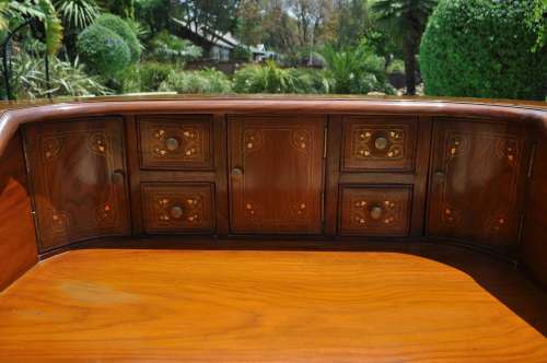 Stunning Bureau With Copper And Brass Inlays.   Collections Only!!