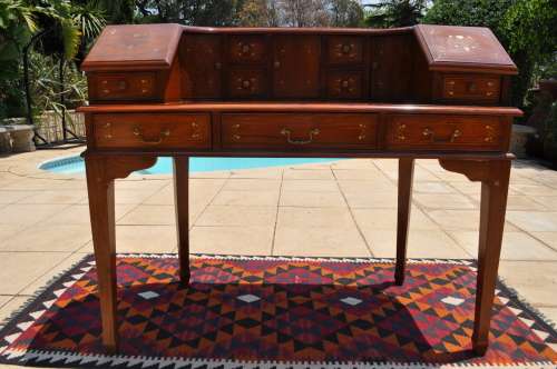 Stunning Bureau With Copper And Brass Inlays.   Collections Only!!