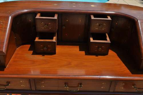 Stunning Bureau With Copper And Brass Inlays.   Collections Only!!