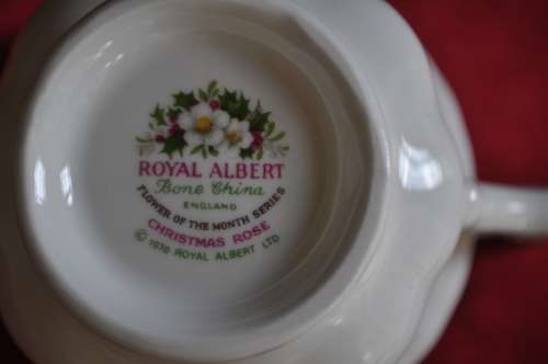 Royal Albert Flower Of The Month December "Christmas Rose" Duo