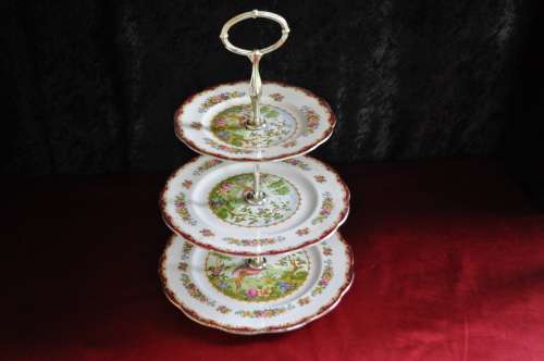 Royal Albert "Chelsea Bird" 3 Tier Cake Stand.